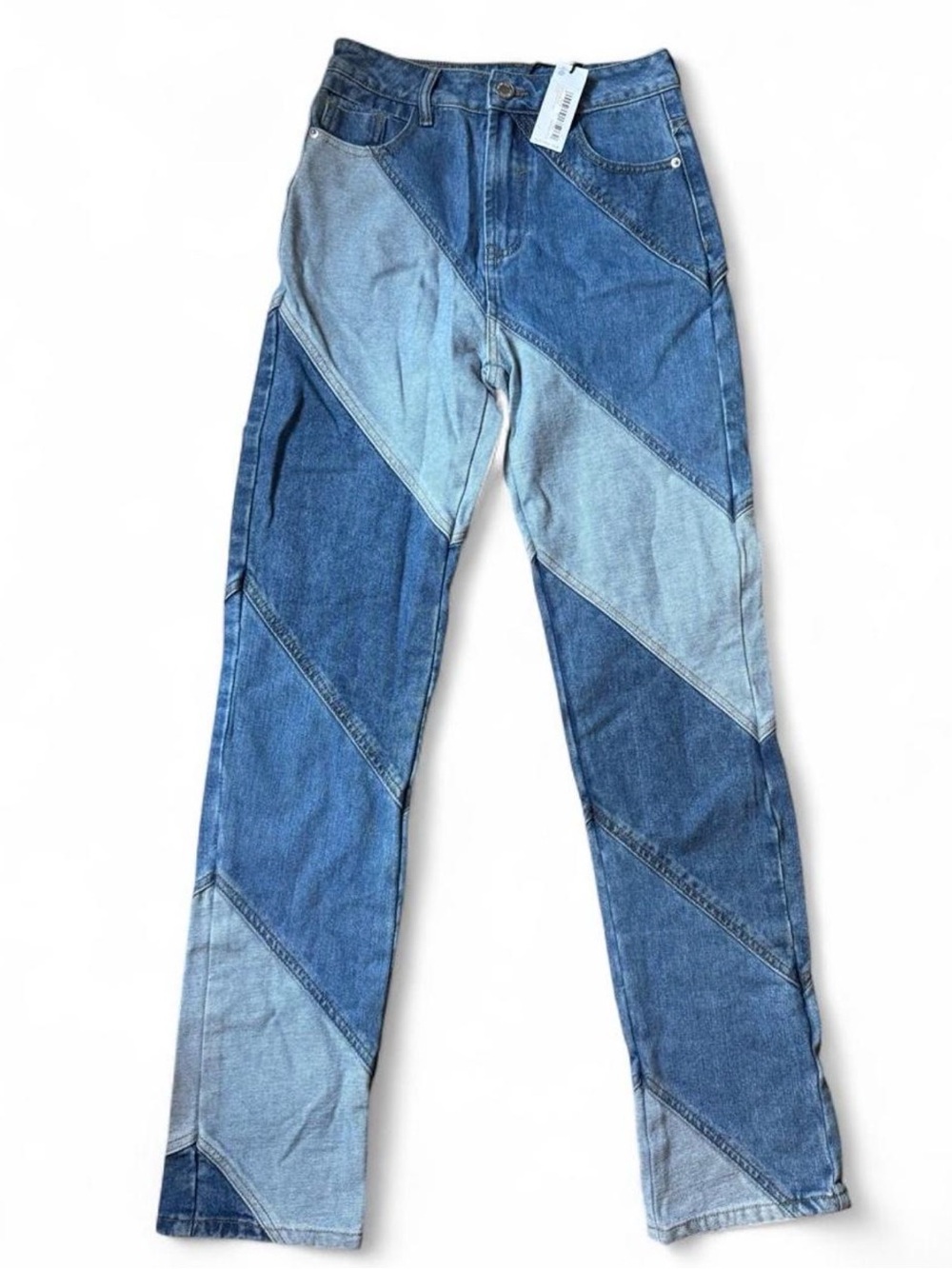 Nasty Gal Colorblock Denim Jeans || size 4
